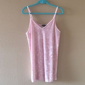 Forever 21 pink velvet dress